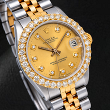 Rolex Datejust 6827 31mm Champagne Diamond Dial Two Tone Gold Jubilee Bracelet Watch