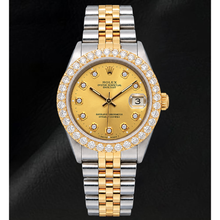 Rolex Datejust 6827 31mm Champagne Diamond Dial Two Tone Gold Jubilee Bracelet Watch