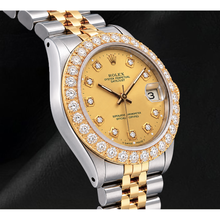 Rolex Datejust 6827 31mm Champagne Diamond Dial Two Tone Gold Jubilee Bracelet Watch