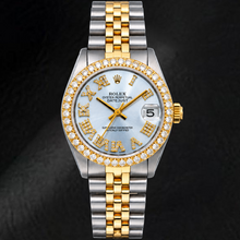 Rolex Datejust 6827 31mm Diamond Dial Two Tone Yellow Gold Jubilee Bracelet Watch