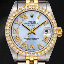 Rolex Datejust 6827 31mm Diamond Dial Two Tone Yellow Gold Jubilee Bracelet Watch