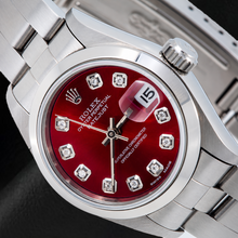 Rolex Datejust 69160 26mm Red Diamond Dial Stainless Steel Watch