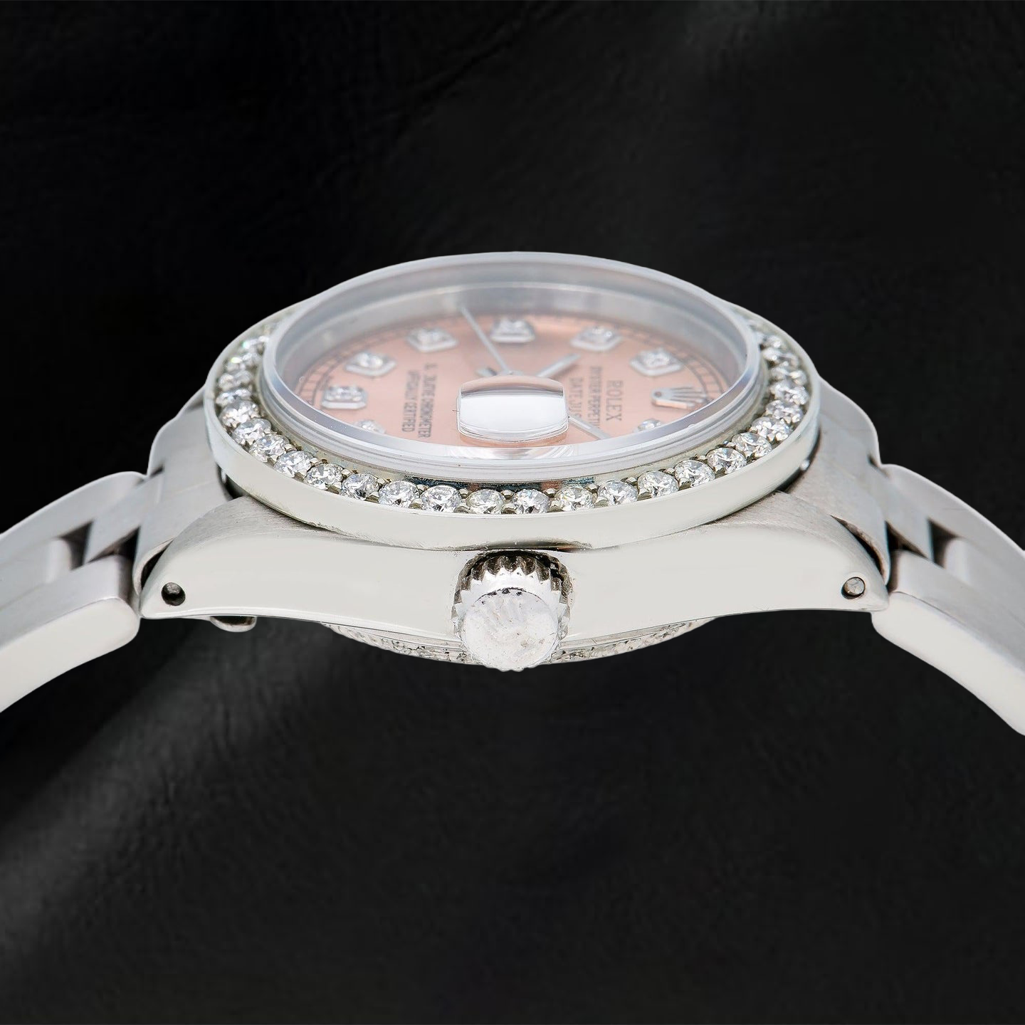 Rolex Datejust 69160 26mm Salmon Diamond Dial Stainless Steel Oyster Bracelet Watch