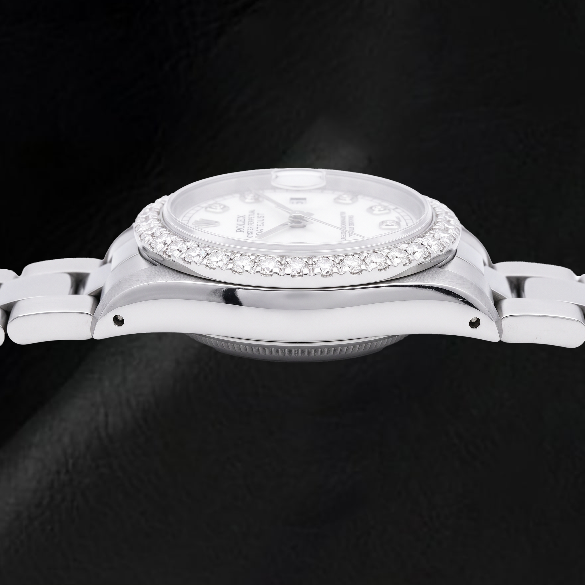 Rolex Datejust 69160 26mm White Mother of Pearl Diamond Dial Stainless Steel Watch