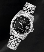Rolex Datejust 6916 26mm Black Jubilee Roman Dial Stainless Steel Watch