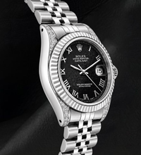 Rolex Datejust 6916 26mm Black Jubilee Roman Dial Stainless Steel Watch