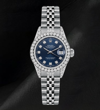 Rolex Datejust 6916 26mm Blue Diamond Dial Diamond Bezel Stainless Steel Watch