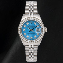 Rolex Datejust 6916 26mm Blue Mother of Pearl Diamond Dial Stainless Steel Jubilee Bracelet Watch
