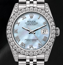 Rolex Datejust 6916 26mm Blue Mother of Pearl Roman Dial Stainless Steel Watch