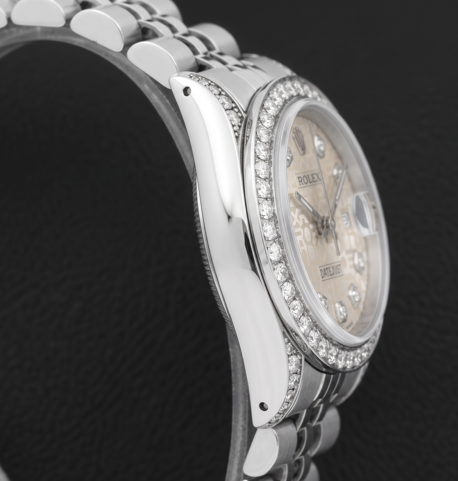 Rolex Datejust 6916 26mm Ivory Jubilee Diamond Dial Stainless Steel Watch