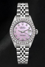 Rolex Datejust 6916 26mm Pink Mother of Pearl Diamond Dial Stainless Steel Watch