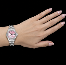 Rolex Datejust 6916 26mm Pink Mother of Pearl Diamond Dial Stainless Steel Watch
