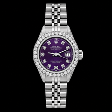 Rolex Datejust 6916 26mm Purple Diamond Dial Stainless Steel Watch