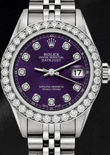 Rolex Datejust 6916 26mm Purple Diamond Dial Stainless Steel Watch