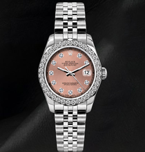 Rolex Datejust 6916 26mm Salmon Diamond Dial Stainless Steel Watch