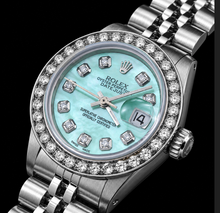 Rolex Datejust 6916 26mm Turquoise Mother of Pearl Diamond Dial Stainless Steel Watch