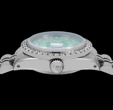 Rolex Datejust 6916 26mm Turquoise Mother of Pearl Diamond Dial Stainless Steel Watch