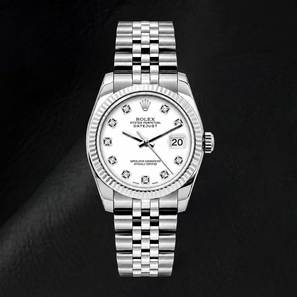 Rolex Datejust 6916 26mm White Diamond Dial Stainless Steel Watch