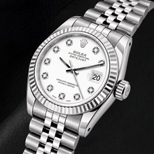 Rolex Datejust 6916 26mm White Diamond Dial Stainless Steel Watch