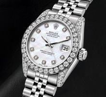 Rolex Datejust 6916 26mm White Mother of Pearl Diamond Dial Stainless Steel Watch
