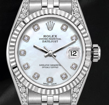 Rolex Datejust 6916 26mm White Mother of Pearl Diamond Stainless Steel Watch