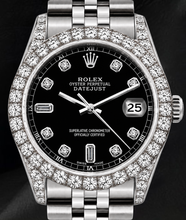 Rolex Datejust 6916 Black Diamond Dial 26mm Stainless Steel Watch