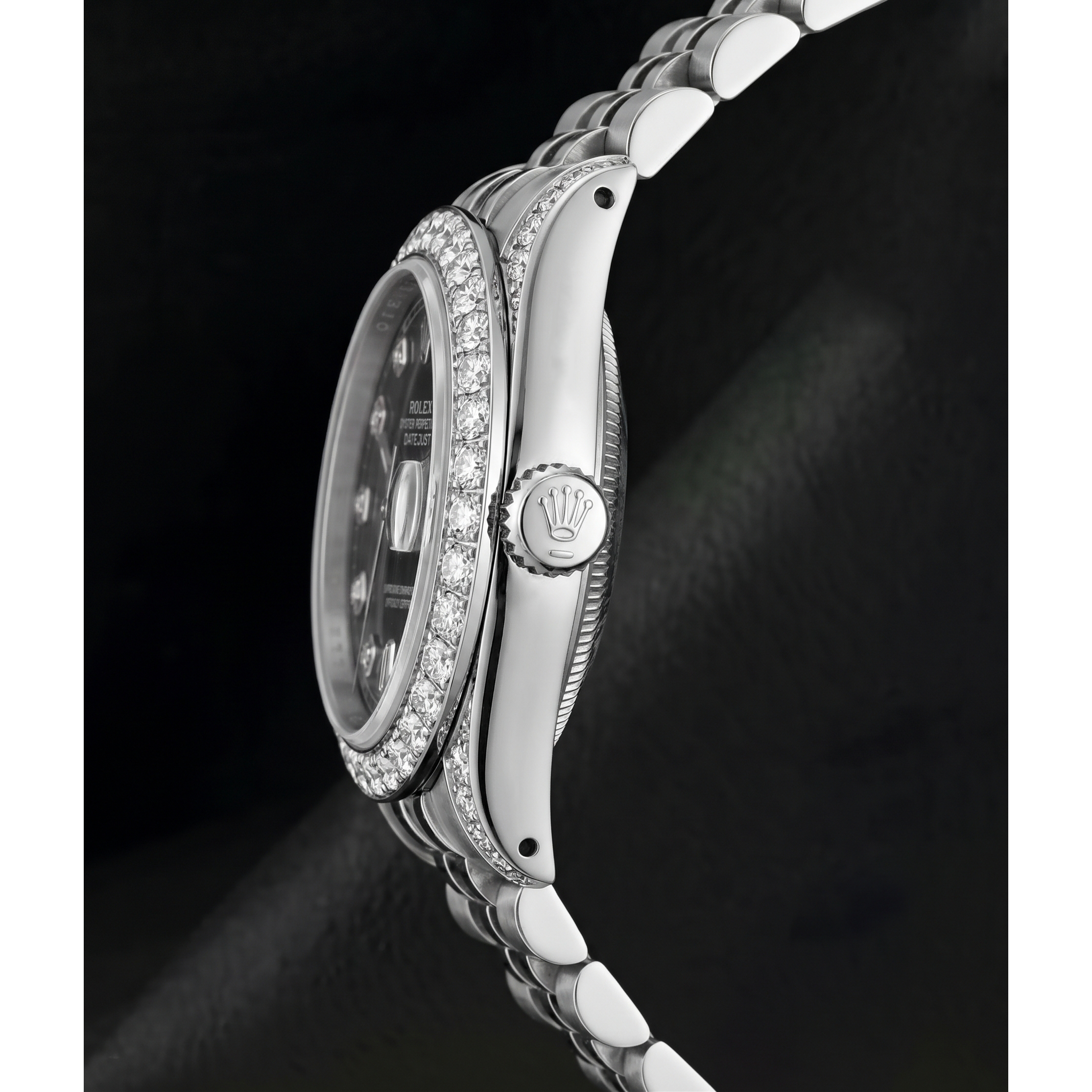 Rolex Datejust 6916 Black Diamond Dial 26mm Stainless Steel Watch