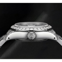 Rolex Datejust 6916 Black Roman Dial 26mm Diamond Bezel Watch Stainless Steel