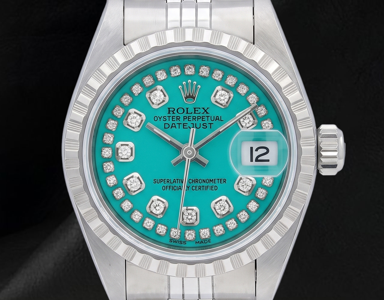 Rolex Datejust 6916 String Diamond Dial 26mm Stainless Steel Watch