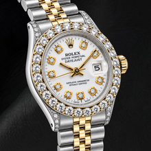 Rolex Datejust 69173 26mm White Diamond Dial Two Tone Watch