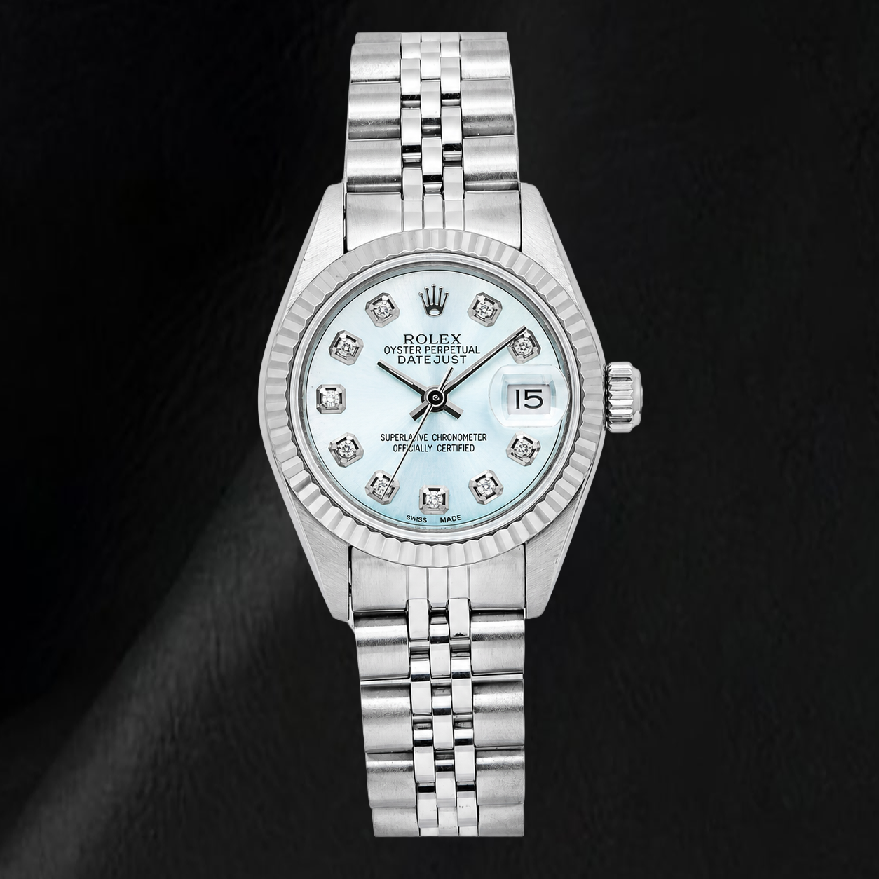 Rolex Datejust 69174 26mm Blue Diamond Dial Stainless Steel Watch
