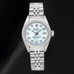 Rolex Datejust 69174 26mm Blue Diamond Dial Stainless Steel Watch