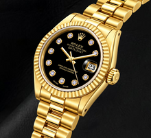 Rolex Datejust 69178 26mm Black Diamond Dial Yellow Gold Watch