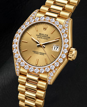 Rolex Datejust 69178 26mm Champagne Stick Dial Yellow Gold Watch