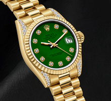 Rolex Datejust 69178 26mm Green Diamond Dial Yellow Gold Watch