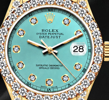 Rolex Datejust 69178 26mm Turquoise Diamond Dial Yellow Gold President Bracelet 18K Watch