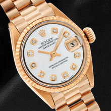 Rolex Datejust 69178 26mm White Mother of Pearl Diamond Dial Yellow Gold President Bracelet Watch