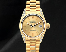 Rolex Datejust 69178 Champagne Dial 26mm President Bracelet Yellow Gold Watch 18K