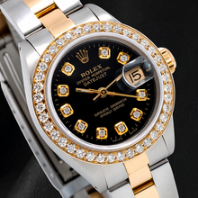 Rolex Datejust 6917 26mm Black Diamond Dial Two Tone Watch