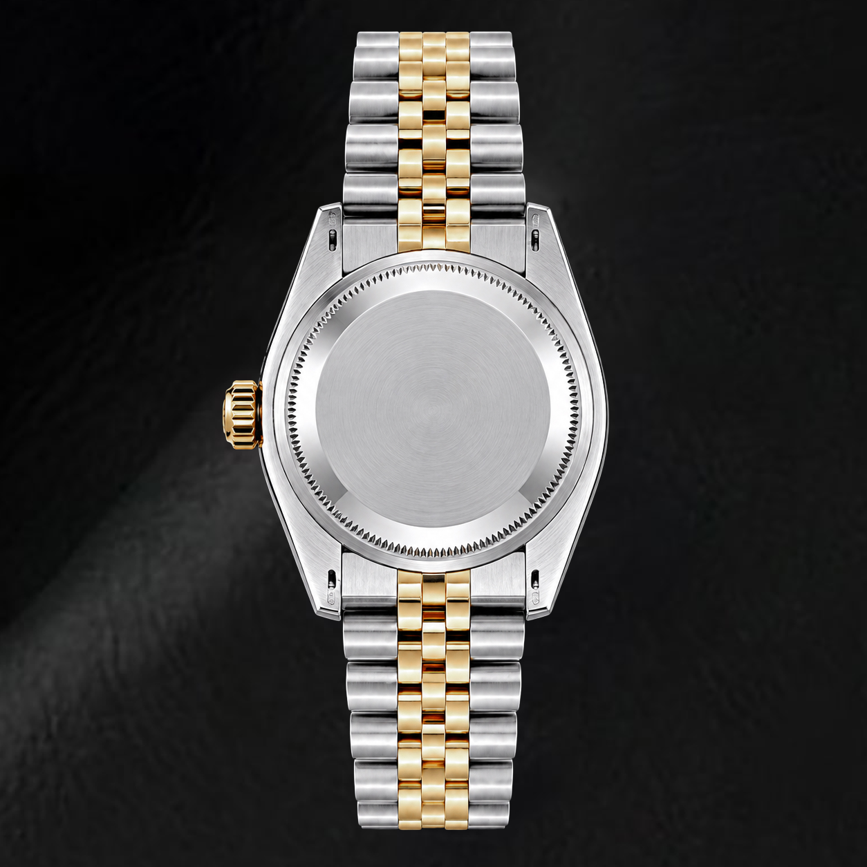 Rolex Datejust 6917 26mm Black String Diamond Dial Two Tone Watch