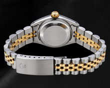 Rolex Datejust 6917 26mm Black String Diamond Dial Two Tone Watch
