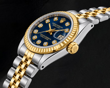 Rolex Datejust 6917 26mm Blue Diamond Dial Two Tone Watch