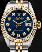 Rolex Datejust 6917 26mm Blue Diamond Dial Two Tone Watch