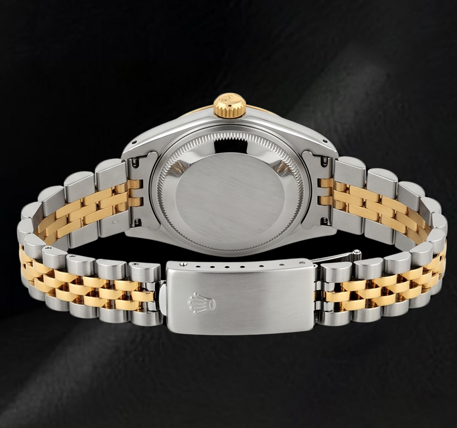 Rolex Datejust 6917 26mm Blue Mother of Pearl Diamond Dial Two Tone Watch