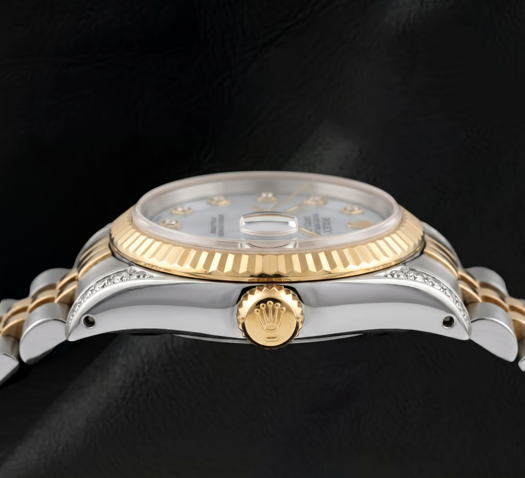 Rolex Datejust 6917 26mm Blue Mother of Pearl Diamond Dial Two Tone Watch