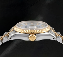 Rolex Datejust 6917 26mm Blue Mother of Pearl Diamond Dial Two Tone Watch