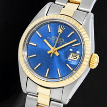 Rolex Datejust 6917 26mm Blue Stick Dial Two Tone Watch