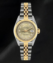 Rolex Datejust 6917 26mm Champagne Diamond Dial Two Tone Watch