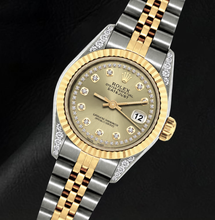 Rolex Datejust 6917 26mm Champagne Diamond Dial Two Tone Watch