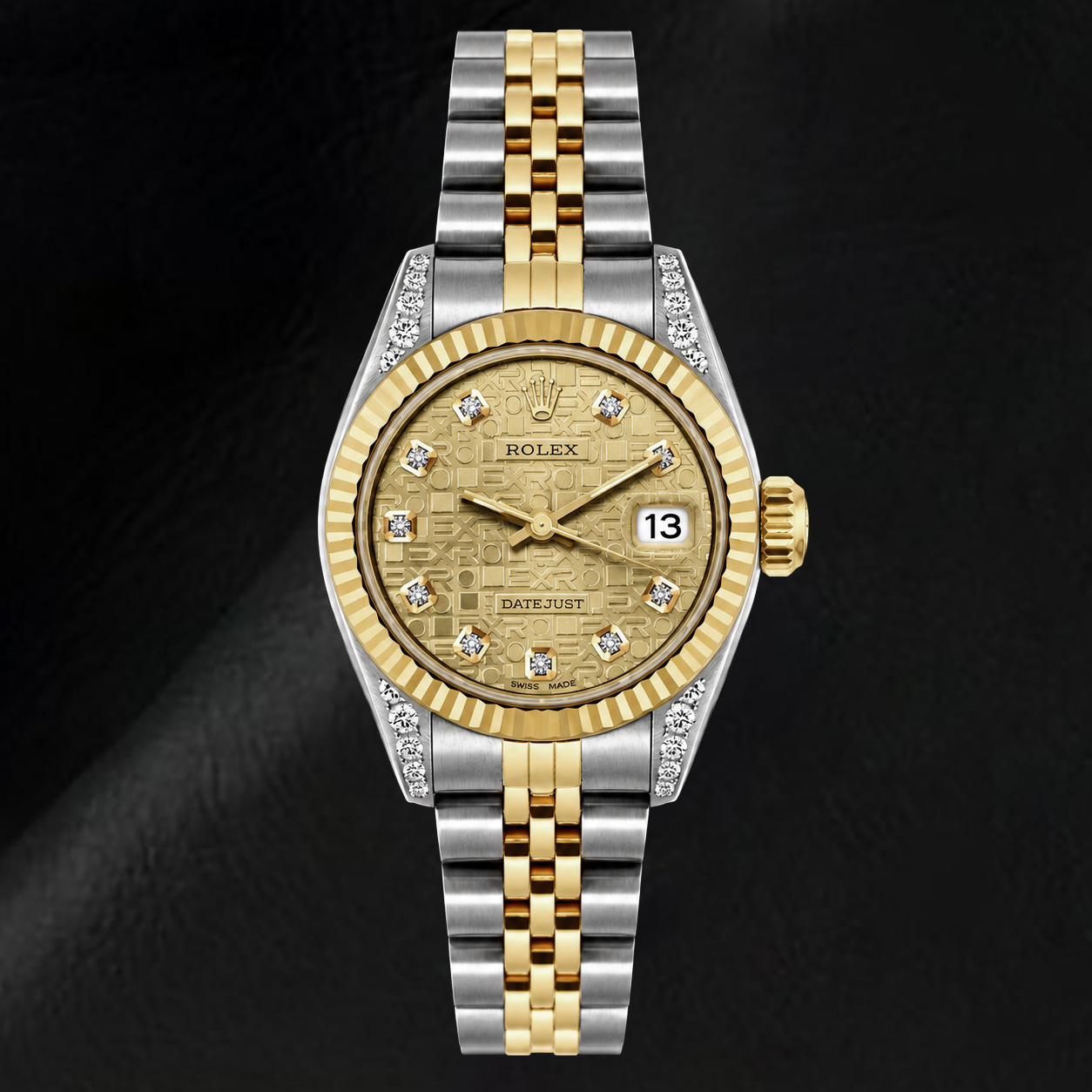Rolex Datejust 6917 26mm Champagne Jubilee Diamond Dial Two Tone Watch